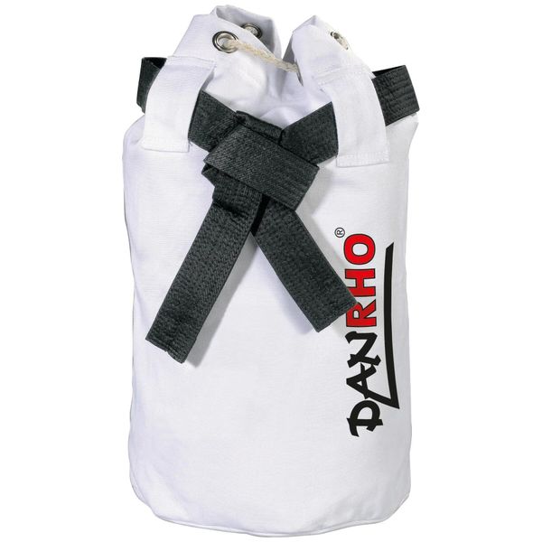 Torba sportowa z płótna Danrho Dojo Line. Białe torby sportowe męskie DANRHO, bez wzorów, z bawełny. Za 119.50 zł.