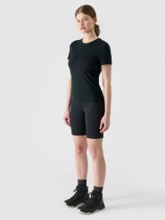 4F Legginsy kolarki trekkingowe damskie - czarne XS. Czarne szorty damskie 4F, bez wzorów, z dzianiny, klasyczne, z podwyższonym stanem. W wyprzedaży za 69.99 zł.