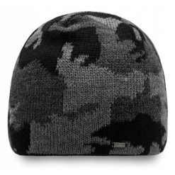 Ciepła, Dwuwarstwowa Czapka Beanie - Pako Jeans - Szaro-Popielate Moro. Szare czapki męskie Pako Jeans, na zimę, bez wzorów, z jeansu. Za 45.00 zł.