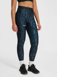 Damskie legginsy Hummel AOP Hiit Intensity. Niebieskie legginsy damskie Hummel, bez wzorów, z materiału. Za 284.30 zł.
