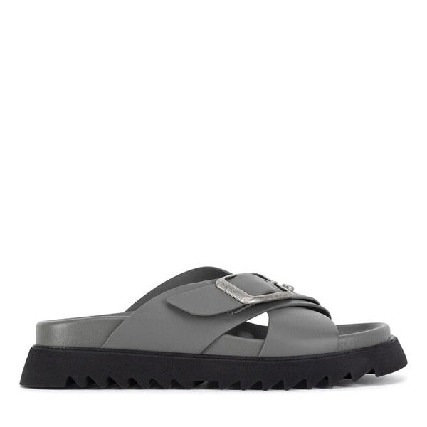 Klapki G-Star Raw. Szare klapki damskie G-Star Raw, bez wzorów, retro, bez obcasa, bez zapięcia. Za 399.99 zł.