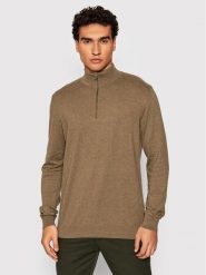 Selected Homme Sweter Berg 16074687 Brązowy Regular Fit. Brązowe swetry męskie Selected Homme, m, bez wzorów, z bawełny, bez kołnierzyka, bez ramiączek. Za 219.99 zł.
