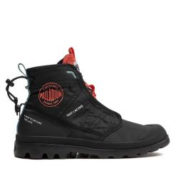 Trapery Palladium. Czarne trapery damskie Palladium, bez zapięcia. Za 319.99 zł.