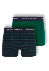 Bawełniane bokserki męskie, dwupak, U-BOXER. Niebieskie bokserki męskie Volcano, bez wzorów, z bawełny. Za 69.99 zł.