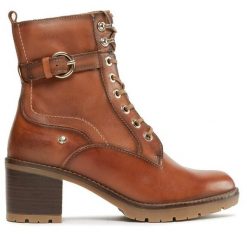 Trzewiki Pikolinos. Brązowe botki damskie Pikolinos, bez wzorów, bez obcasa, na słupku, bez zapięcia. Za 519.99 zł.