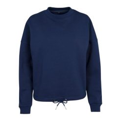 Damska Bluza Z Kapturem Z Okrągłym Dekoltem. Niebieskie bluzy damskie BUILD YOUR BRAND, s, bez wzorów, bez ramiączek, z kapturem. Za 131.99 zł.