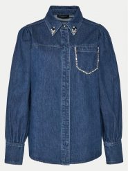 Bruuns Bazaar Koszula jeansowa Bess BBW4231 Niebieski Regular Fit. Niebieskie koszule damskie Bruuns Bazaar, bez wzorów, z bawełny, bez kołnierzyka, bez ramiączek. Za 459.99 zł.