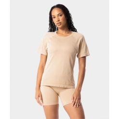 Koszulka bezszwowa na trening damska Simply Seamless Carpatree. Brązowe bluzki damskie Carpatree, xs, bez wzorów, sportowe, bez kołnierzyka, bez ramiączek. Za 119.99 zł.