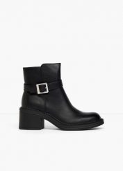 Botki marki Esprit na obcasie słupkowym. Czarne botki damskie bonprix, bez wzorów, bez obcasa, na obcasie, bez zapięcia. Za 299.99 zł.