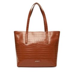 Torebka JENNY. Brązowe shopperki damskie Jenny, bez wzorów, bez dodatków. Za 149.99 zł.