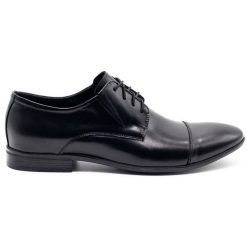 Lukas Buty męskie wizytowe 288 czarne. Czarne buty wizytowe męskie bez wzorów, z jeansu, bez obcasa, bez zapięcia. Za 367.89 zł.