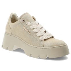 Złote Półbuty Chebello Modne Obuwie Damskie. Żółte półbuty damskie CheBello, bez wzorów, z materiału, eleganckie, bez obcasa, bez zapięcia. Za 539.00 zł.