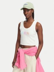 Billabong Top Block Party EBJZT00442 Biały Regular Fit. Białe topy damskie Billabong, xl, bez wzorów, z bawełny, bez kołnierzyka, bez ramiączek. Za 119.99 zł.