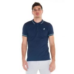 Męska koszulka polo z krótkim rękawem Leone 1947 Apparel Bold Color. Niebieskie koszulki sportowe męskie LEONE 1947 APPAREL, m, bez wzorów, bez ramiączek, na fitness i siłownię. Za 124.20 zł.