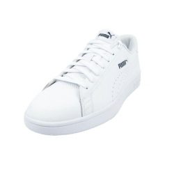 Damskie Skórzane Buty Treningowe Smash V2. Białe obuwie trekkingowe damskie Puma, bez zapięcia. Za 332.99 zł.
