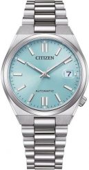 Zegarek Citizen Citizen Tsuyosa NJ0200-50L Zegarek unisex niebieska tarcza 37 mm. Niebieskie zegarki męskie CITIZEN, bez wzorów. Za 1,353.99 zł.