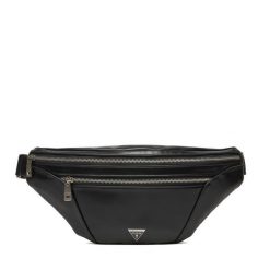 Nerka Guess. Czarne saszetki i nerki męskie Guess, z aplikacjami. Za 209.99 zł.