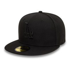 Czapka z daszkiem New Era 59FIFTY Los Angeles Dodgers Essential 60471454. Czarne czapki damskie New Era, na jesień, bez wzorów. Za 206.50 zł.