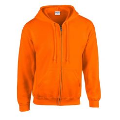 Bluza Z Kapturem Dla Dorosłych Unisex Heavy Blend Full Zip. Brązowe bluzy męskie GILDAN, m, bez wzorów, bez ramiączek, z kapturem. Za 121.99 zł.