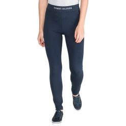 Tommy Hilfiger Lula Legginsy Niebieski. Niebieskie legginsy damskie Tommy Hilfiger, bez wzorów, z bawełny. Za 219.95 zł.