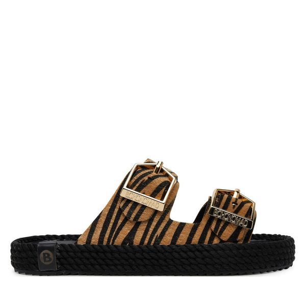 Klapki Bohonomad. Brązowe klapki damskie Bohonomad, bez wzorów, bez obcasa, bez zapięcia. Za 199.99 zł.