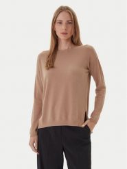 Kontatto Sweter 3M0800C Beżowy Regular Fit. Brązowe swetry nierozpinane damskie Kontatto, m, bez wzorów, z wiskozy, bez kołnierzyka, bez ramiączek. Za 259.99 zł.