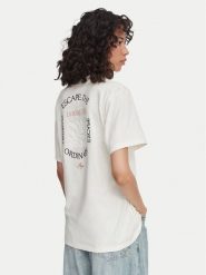 HUGO T-Shirt Vintage 50573326 Biały Oversize. Białe t-shirty damskie Hugo, xs, bez wzorów, z bawełny, vintage, bez kołnierzyka, bez ramiączek. Za 299.99 zł.