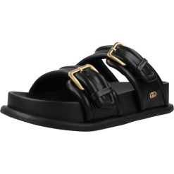 Sandały LIU-JO LOREN 09 Czarny. Czarne sandały damskie Liu Jo, bez wzorów, z syntetyku, bez obcasa, bez zapięcia. W wyprzedaży za 458.95 zł.