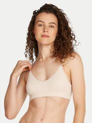 Tommy Hilfiger Biustonosz top UW0UW05501 Beżowy. Brązowe topy damskie Tommy Hilfiger, s, bez wzorów, z syntetyku, bez kołnierzyka, bez ramiączek. Za 139.99 zł.