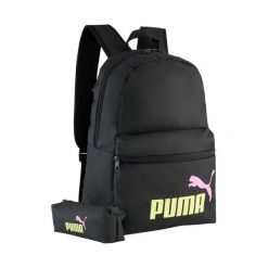 Plecak Puma Phase Set + piórnik czarny. Czarne plecaki męskie Puma, bez wzorów, sportowe. Za 137.39 zł.