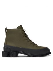 Camper Botki K400388-006 Khaki. Brązowe botki damskie Camper, bez wzorów, ze skóry, bez obcasa, na płaskiej podeszwie, bez zapięcia. Za 449.99 zł.
