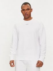 Calvin Klein Bluza Nano Logo K10K112870 Biały Regular Fit. Białe bluzy męskie Calvin Klein, m, bez wzorów, z bawełny, bez ramiączek, bez kaptura. Za 299.99 zł.