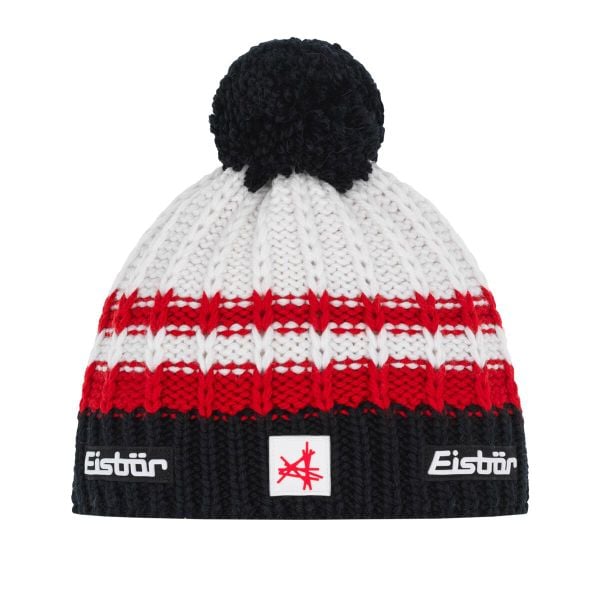 Czapka Eisbar Kova Pompon MÜ SA. Czarne czapki damskie Eisbar, na zimę, bez wzorów, z materiału, klasyczne. Za 205.51 zł.