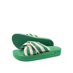 Klapki basenowe damskie Flip Flop Wedgy Twist. Zielone klapki damskie Flip Flop, na lato, bez wzorów, sportowe, bez obcasa, bez zapięcia. Za 111.55 zł.