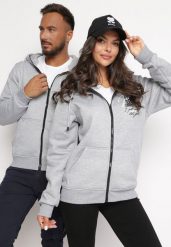 Jasnoszara Bluza z Polarem i Kapturem Sadinet. Szare bluzy męskie Born2be, m, bez wzorów, z dzianiny, eleganckie, bez ramiączek. Za 84.99 zł.
