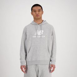 Bluza męska New Balance MT41501AG – szara. Szare bluzy męskie New Balance, m, z aplikacjami, z bawełny, bez kaptura. Za 299.99 zł.