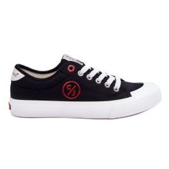 Damskie Materiałowe Tenisówki Cross Jeans LL2R4044 Czarne. Czarne trampki i tenisówki damskie bez wzorów, z gumy, bez zapięcia. Za 170.48 zł.