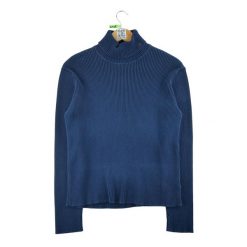 Damski granatowy sweter. Niebieskie swetry nierozpinane damskie Ralph Lauren, l, bez wzorów, eleganckie, bez kołnierzyka, bez ramiączek. Za 102.20 zł.