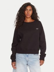 Tommy Jeans Bluza Silver Script DW0DW21961 Czarny Regular Fit. Czarne bluzy damskie Tommy Jeans, xxs, bez wzorów, z bawełny, bez ramiączek, bez kaptura. Za 379.99 zł.