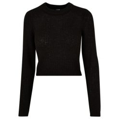 Sweter damski Urban Classics. Czarne swetry nierozpinane damskie Urban Classics, na zimę, bez wzorów, z dzianiny, bez kołnierzyka, bez ramiączek. Za 183.50 zł.
