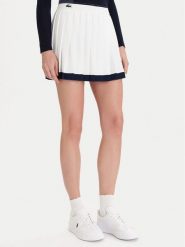 Lacoste Spódnica tenisowa JF8576 Biały Regular Fit. Białe szorty damskie Lacoste, bez wzorów, z syntetyku, sportowe. Za 579.99 zł.