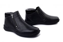 JOSEF SEIBEL New Anvers 04 44904 PL049 100 schwarz, botki męskie. Czarne botki męskie Josef Seibel, na zimę, bez wzorów, ze skóry, bez obcasa, bez zapięcia. Za 449.90 zł.