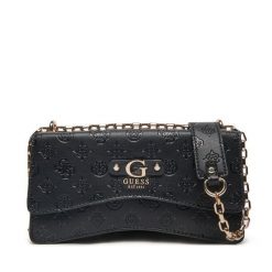 Torebka Guess. Czarne torebki do ręki damskie Guess, z aplikacjami, bez dodatków. Za 589.99 zł.