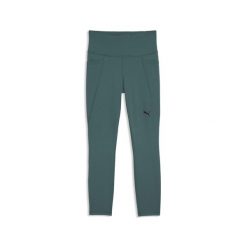 Damskie legginsy TAD ESSENTIALS o długości 7/8 PUMA. Zielone legginsy damskie Puma, bez wzorów, z dzianiny. Za 179.00 zł.