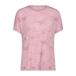 Damska koszulka w kwiaty CMP. Czerwone bluzki damskie CMP, bez wzorów, casualowe, bez kołnierzyka, bez ramiączek. Za 176.50 zł.