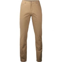 Casualowe Spodnie Męskie, Chinosy - 100% BAWEŁNA, Brzoskwiniowe, Beżowe. Brązowe eleganckie spodnie męskie Ezreal, bez wzorów, z bawełny. Za 169.00 zł.