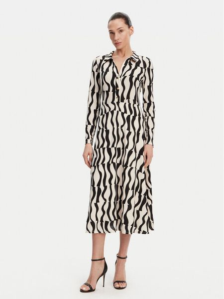 Morgan Sukienka koszulowa 251-RVAGUE Beżowy Regular Fit. Brązowe sukienki damskie Morgan, bez wzorów, z syntetyku, bez kołnierzyka, bez ramiączek, koszulowe. Za 229.99 zł.