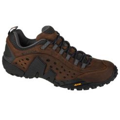 Buty trekkingowe męskie, Merrell Intercept. Brązowe trekkingi męskie Merrell, z materiału, bez zapięcia. Za 559.00 zł.