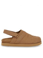 Tommy Hilfiger Klapki Warm Hilfiger Mule Sandal FM0FM04773 Brązowy. Brązowe klapki męskie Tommy Hilfiger, bez wzorów, z materiału, bez zapięcia. Za 469.99 zł.