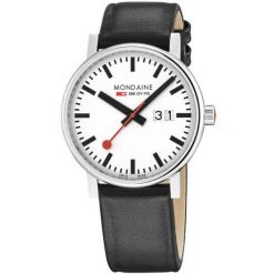 Zegarek męski Mondaine MSE.40210.LBV, Quartz, 40mm, 3ATM. Szare zegarki męskie mondaine, bez wzorów, z materiału, ze stali. Za 1,276.00 zł.